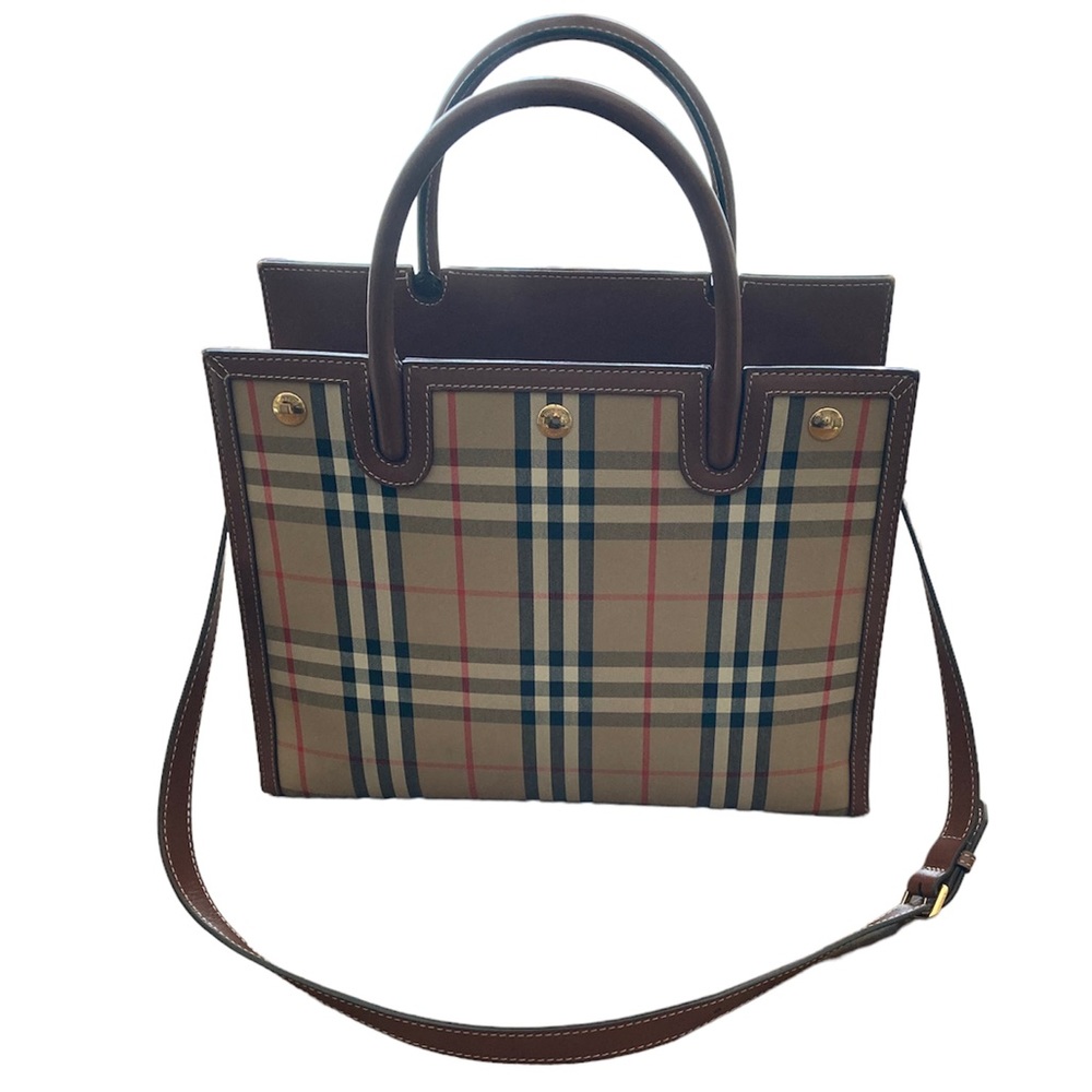 Authentic Burberry vintage two handle check bag. With dust bag. - Picture 10 of 10
